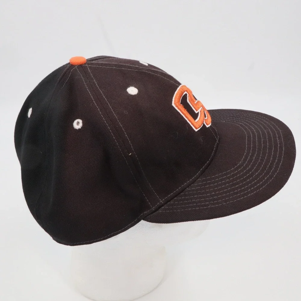 Nike 643 Oregon State Beavers Fitted Baseball Cap‎ Mens 7 7/8 Black Orange Logo
